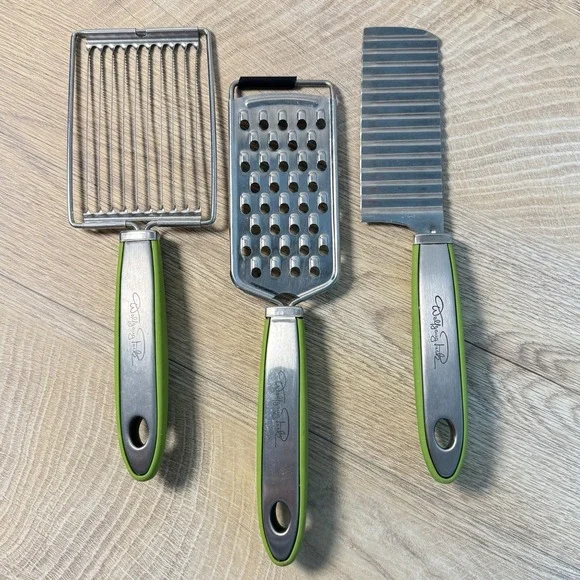 Wolf Gang Pucks Set Of Kitchen Utensils 3 Ergonomic Green