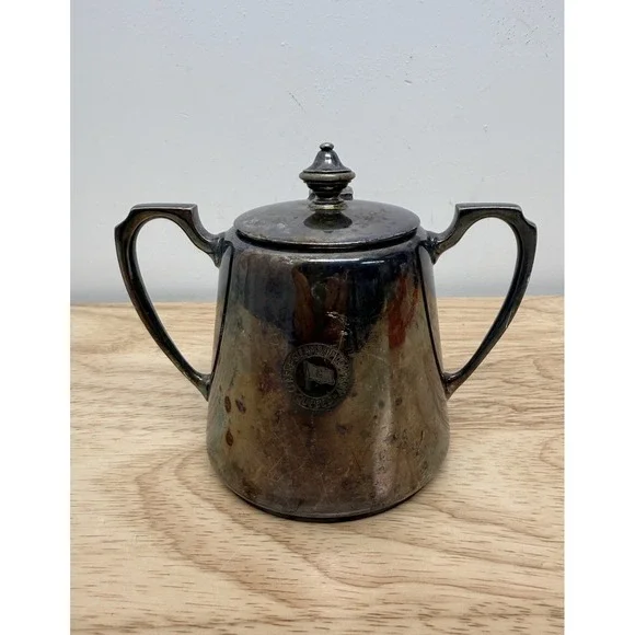 Walker & Hall Sheffield Silverplate Clarke‎ Steamship Co Quebec Sugar Bowl