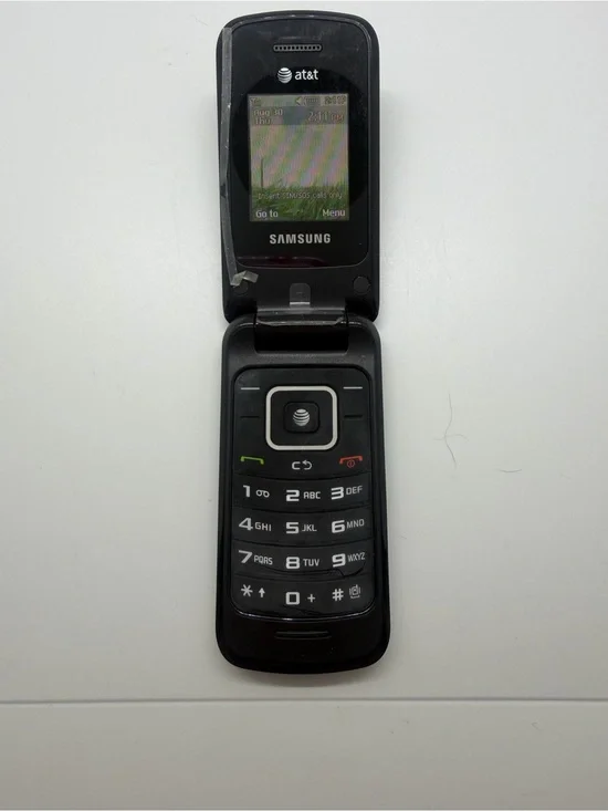 Samsung Black Flip Phone with Tactile Keypad