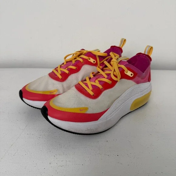 Nike Air Max Dia Womens Sneakers White Pink Yellow AR7410-102 Size 7