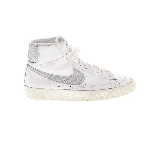 Nike Blazer Mid 7 1/2‎ High Top Sneakers Classic Athletic White Silver