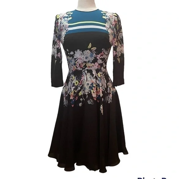 Erdem Floral Print Silk Dress Size 4