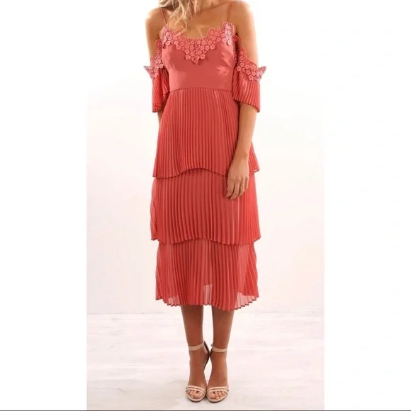 Keepsake - Off The Shoulder Pleated Dress