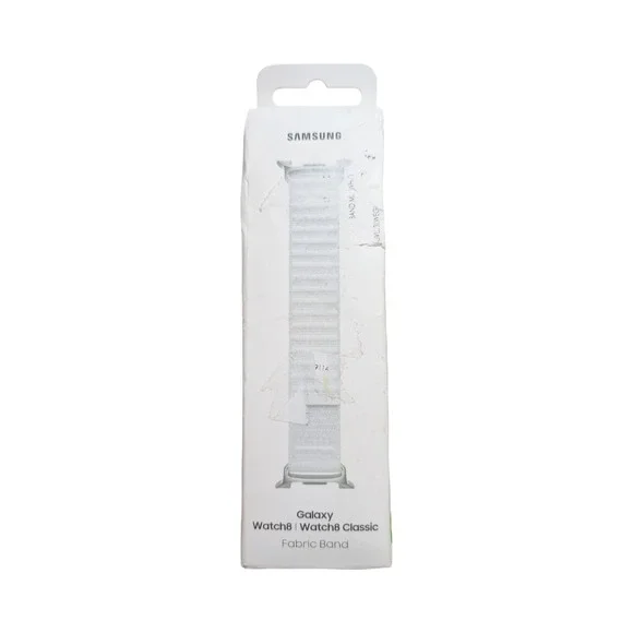 29-O Samsung Galaxy Fabric Band for Watch8 & Watch8 Classic S/M - White