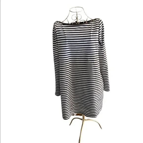 Rachel Zoe Pea in the Pod Maternity Stripe Dress Large Black White