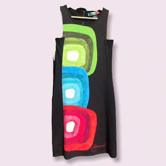Desigual, Sleeveless Geometric Print Dress, Size XS