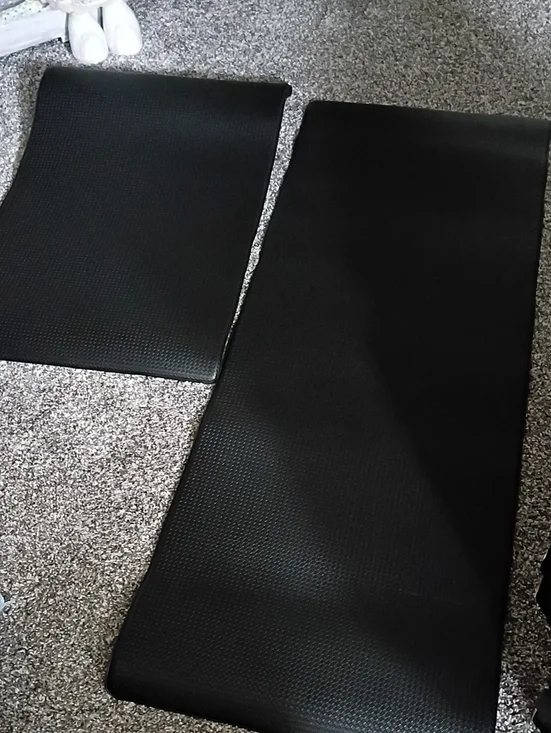 Black Textured Foam Kitchen Mats - Set of 2