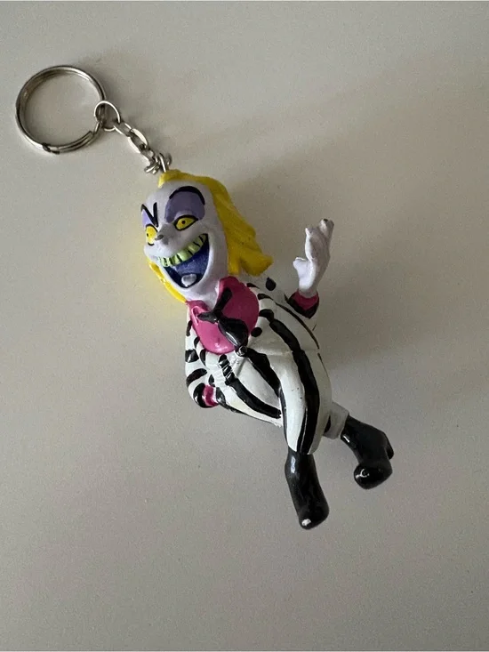 Rare Vintage BEETLEJUICE 1989 Geffen Animated Series Figural Key chain