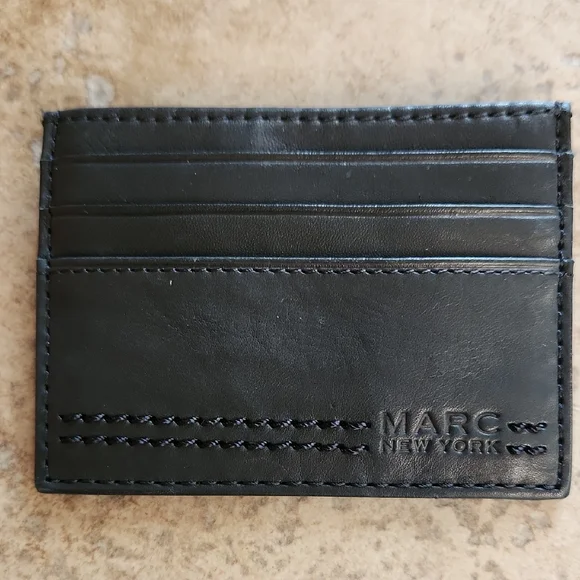 Marc New York Brown Leather Card Holder