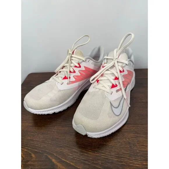 Nike Women’s white silver orange athletic shoe size 8.5