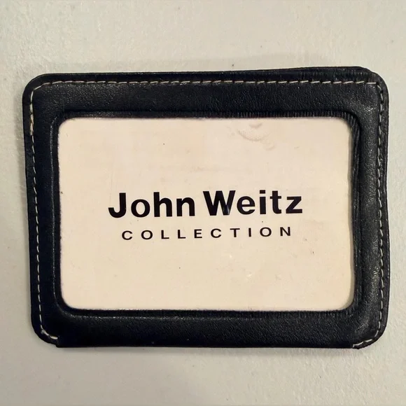VINTAGE: John Weitz Collection | leather card wallet with ID window