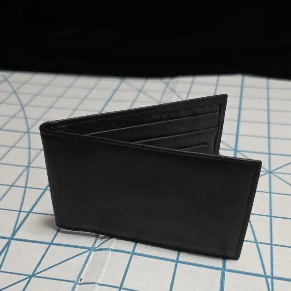 Fossil Men's Genuine Leather Black Wallet Bifold Credit Card Billfold ButterSoft