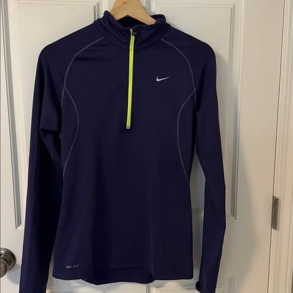 Nike Dark Blue Pullover with Neon Accent