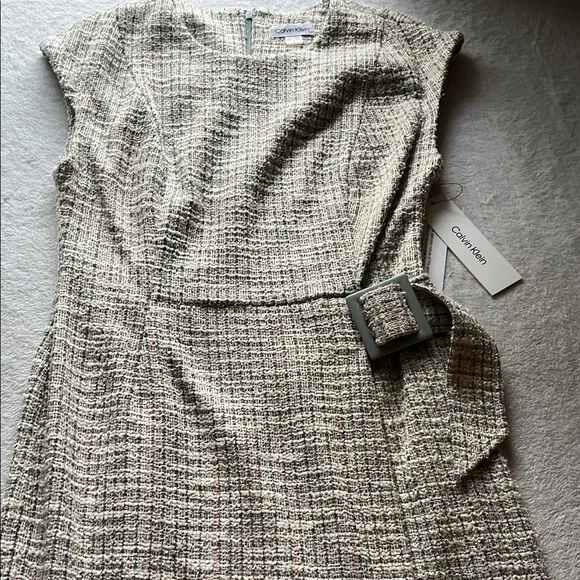 Calvin Klein Women's Gray Tweed Dress