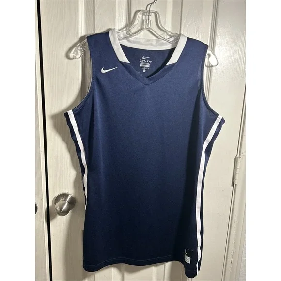 Nike Hyperelite Dri-Fit Basketball Jersey‎ Women's L Navy Blue