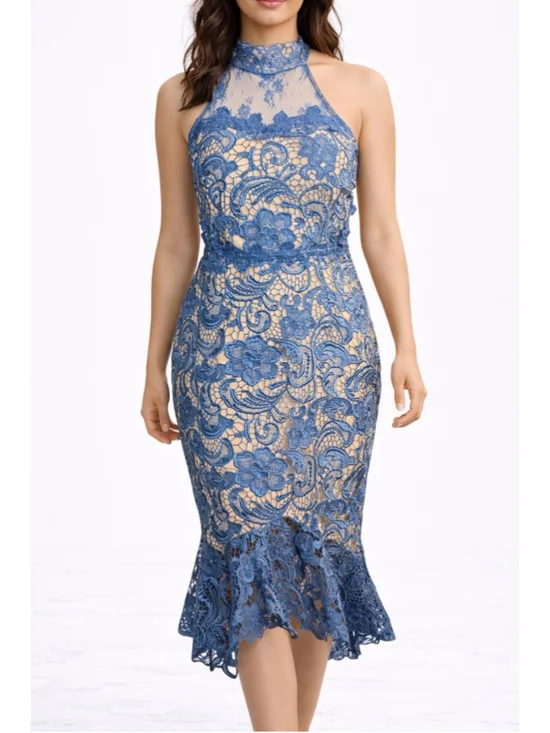 The Clothing Company Blue‎ Lace Mermaid Dress Size M