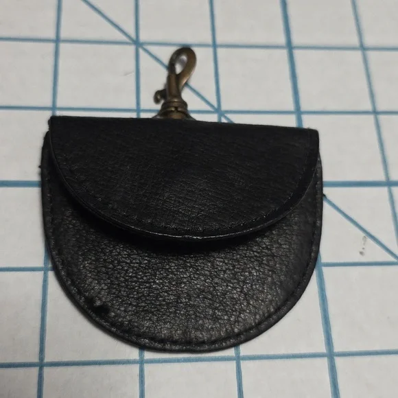 Black Key & Card Holder Men Change Handy Pocket Wallet W/Clip