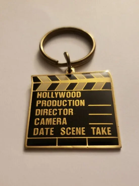 Hollywood Directors Clapboard Clapper Board Movie Keychain Key Ring Bag Charm