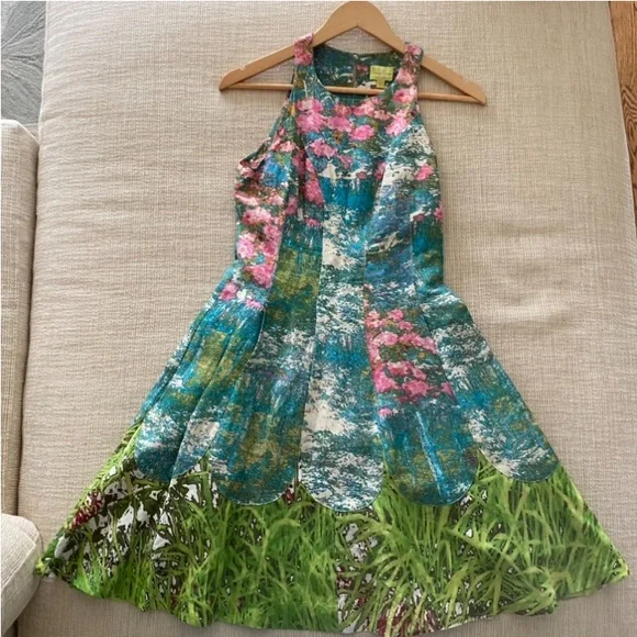 TRACY REESE REVISITED IMPRESSIONIST 4 ANTHROPOLOGIE INTO THE GARDEN DRESS