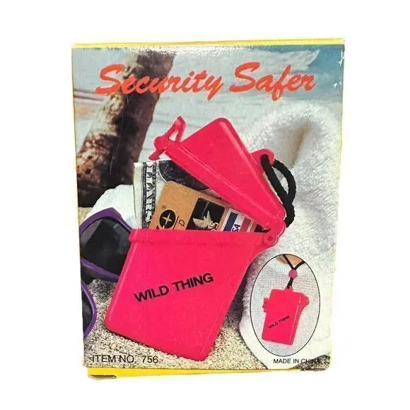 Vintage 1993 Pink  Security Safer Money/Card‎ Holder