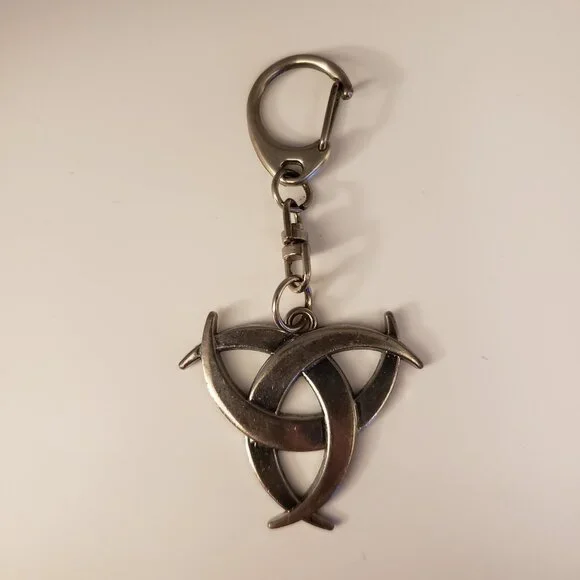 Triple Horn Horns of Odin Assassin's Creed Silver-tone Keychain Carabiner-Style