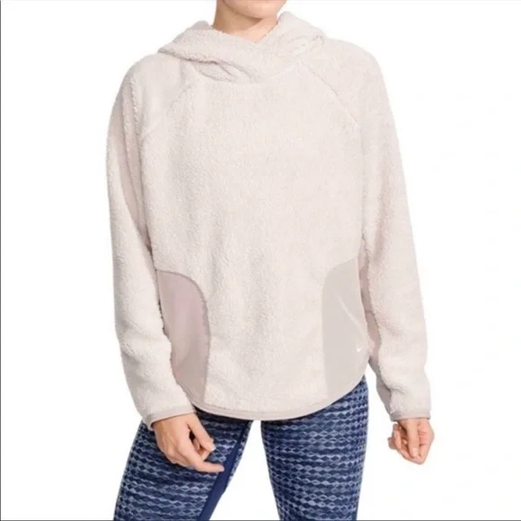 Nike Sherpa Therma Fleece‎ Pullover Hoodie Size Small Women