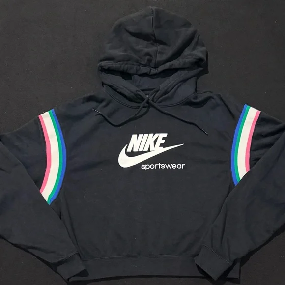 Nike Sportswear Hooded Rally Cropped Sweatshirt Women’s Size Small