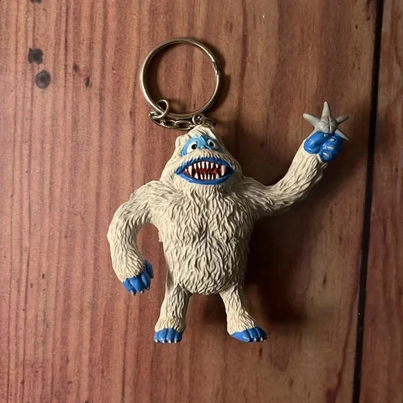 Vintage Red Nose Reindeer Keychain