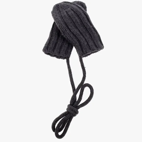 BONPOINT charcoal grey mittens on string T2 $140