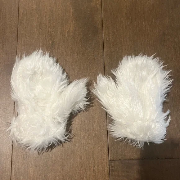 Toddler girls furry mittens