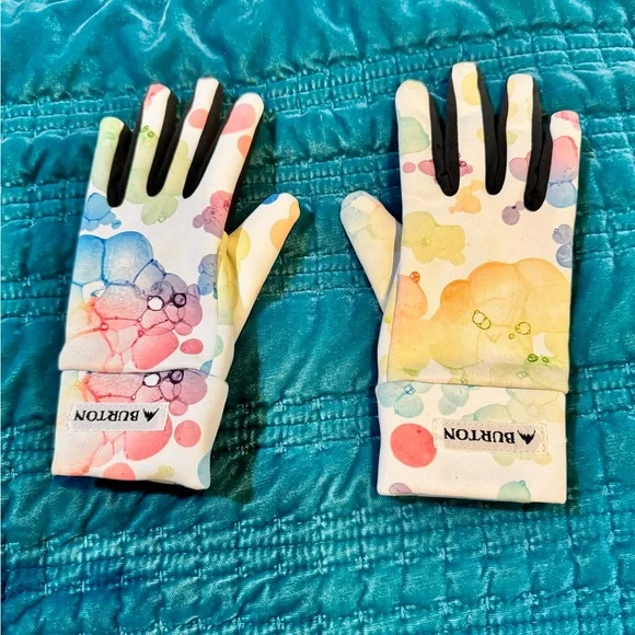Burton Kids’ Snowboard or Ski Touch-n-Go Liner Gloves with Grip