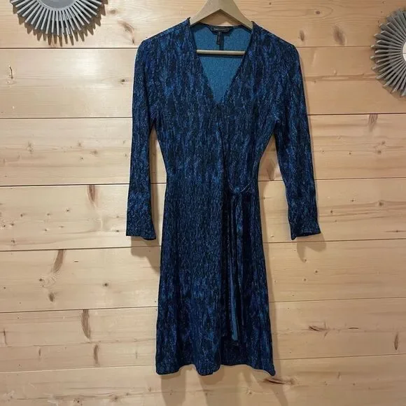 BCBG MaxAzria Adele Houndstooth Wrap Dress
