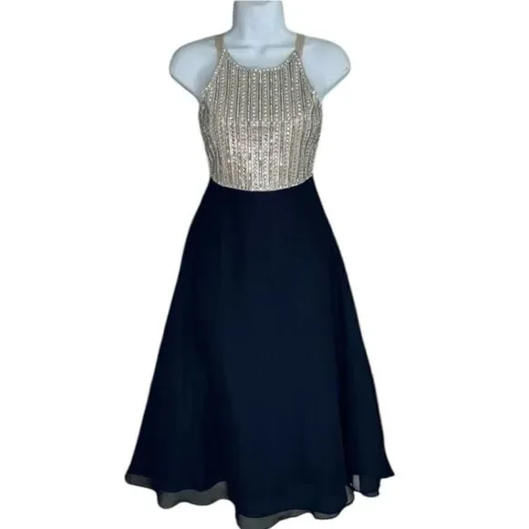 TWEEN DIVA Girls Jewel Halter Midi Dress    Size 10.