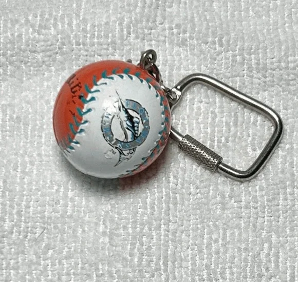 Vintage MLB Florida Marlins Baseball Sports Brat Keychain 1986 J.F.S.