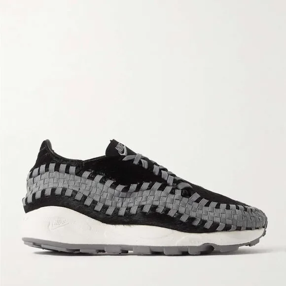Nike | Air Footscape grosgrain-trimmed calf hair sneakers