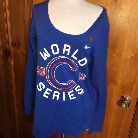 NIKE mlb Chicago Cubs 2016 world Series T-shirt M