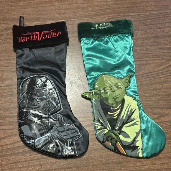 Star Wars Christmas Stockings Darth Vader Yoda Lot of 2