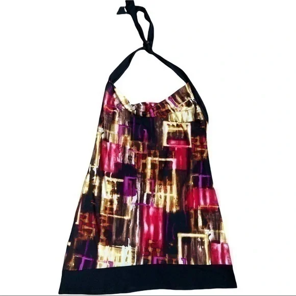 IZ Byer California size Large dress ties behind neck, scoop neck, open back