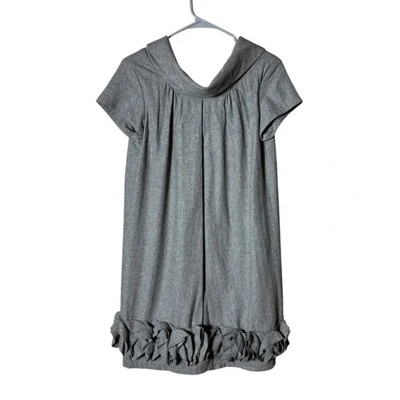 Anthropologie Ryu Wool Dress Small Coquette Soft Girl Romantic Grey Artsy Lagom