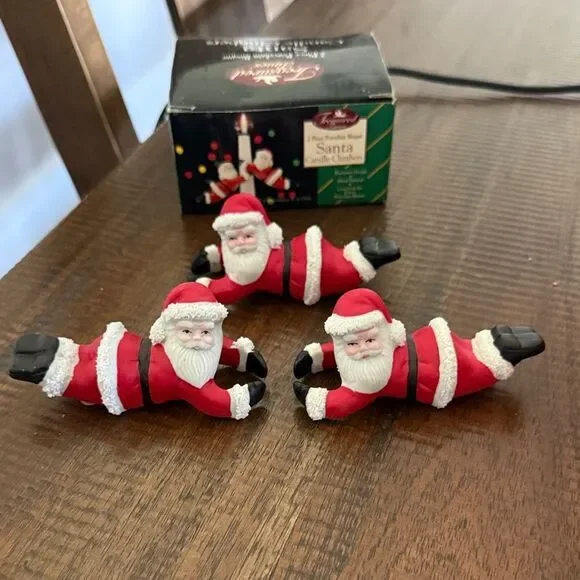 Santa Candle Climbers set of 3