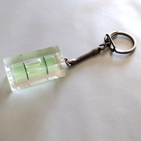 Spirit Level Bubble Level Keychain Keyring Tool Bag or Purse Charm