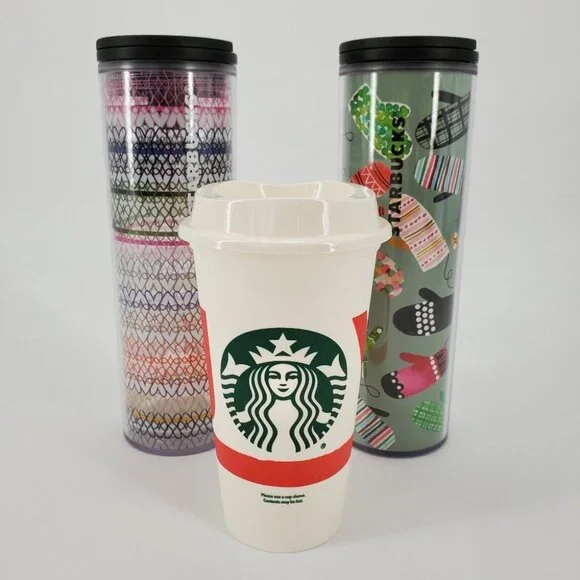 Starbucks Holiday Cup Collection Set of 3 16 oz.