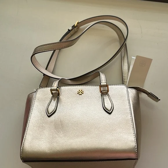 New Tory Burch Leather Bag. Gold. Dust Bag Included.