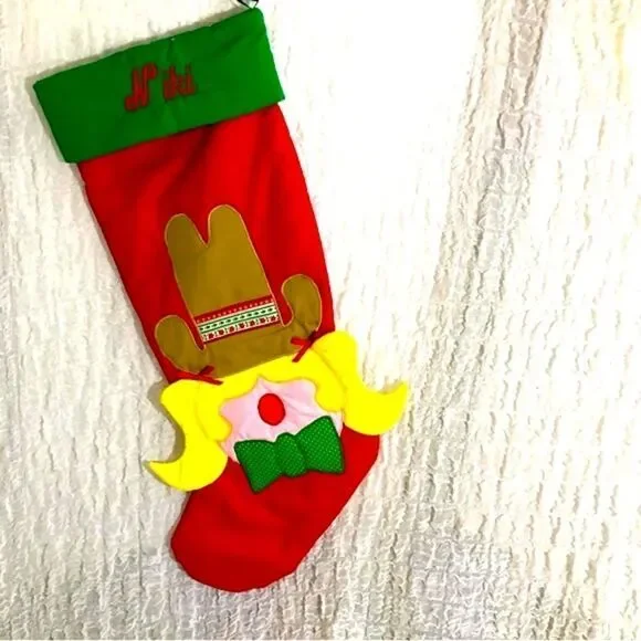 “Niki” Cowboy Girl Christmas Stocking