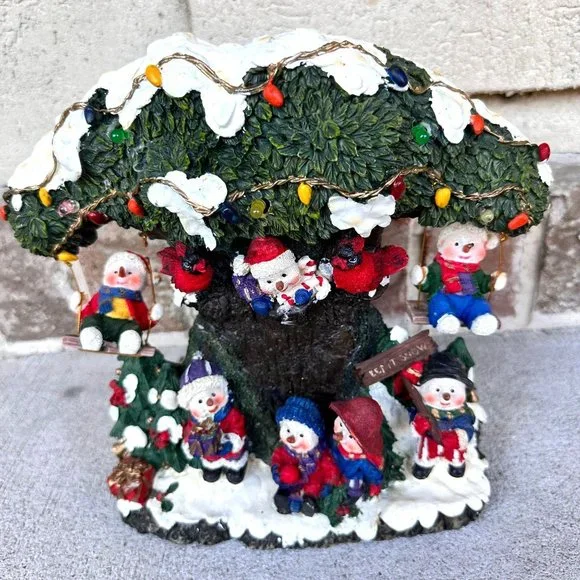 Vintage Holiday Collection Snowman Musical Lights   Music Tested Works C…