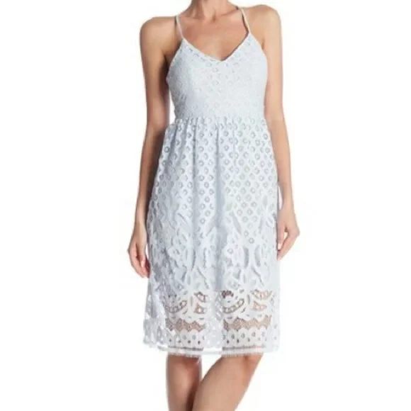 NEW Dex Blue Lace Crochet Summer Dress Size XS