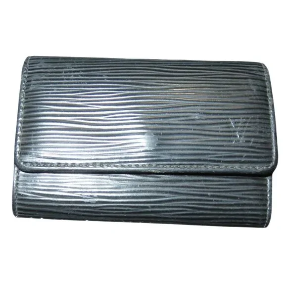 Louis Vuitton Black Nior Epi Italian Leather Multicles 6 Key Holder Case Wallet