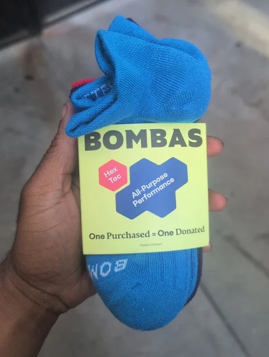 Bombas Youth Midweight Ankle Socks 3pk Multi Color Size 12T-3Y