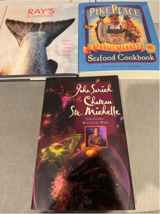 Chateau Ste Michelle, Pike Place & Ray’s Boathouse Set of 3 Cookbooks