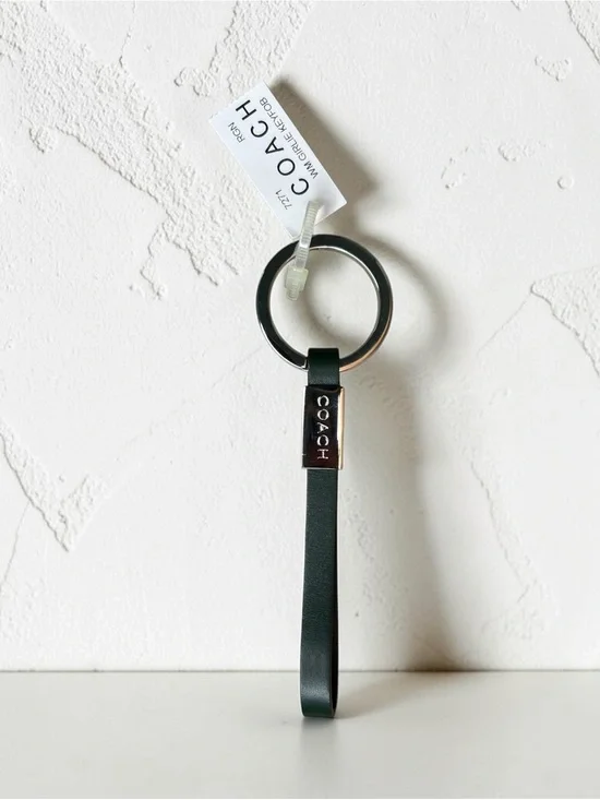 Coach Vintage Bottle Green Key Fob 7271 NWT and Box